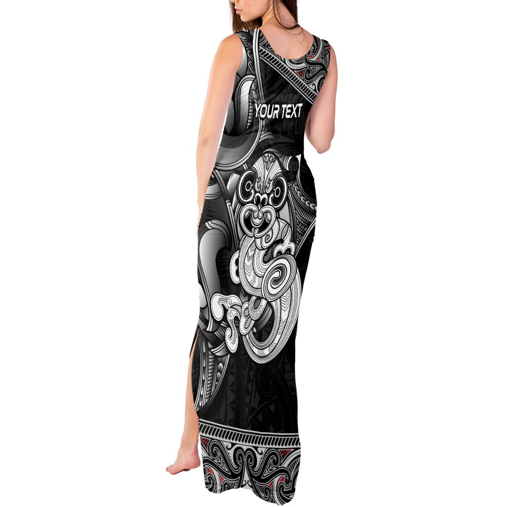 Personalised New Zealand Potae Pango Cricket Tank Maxi Dress Special Maori Hei Tiki Tribal Tattoo LT9 - Polynesian Pride