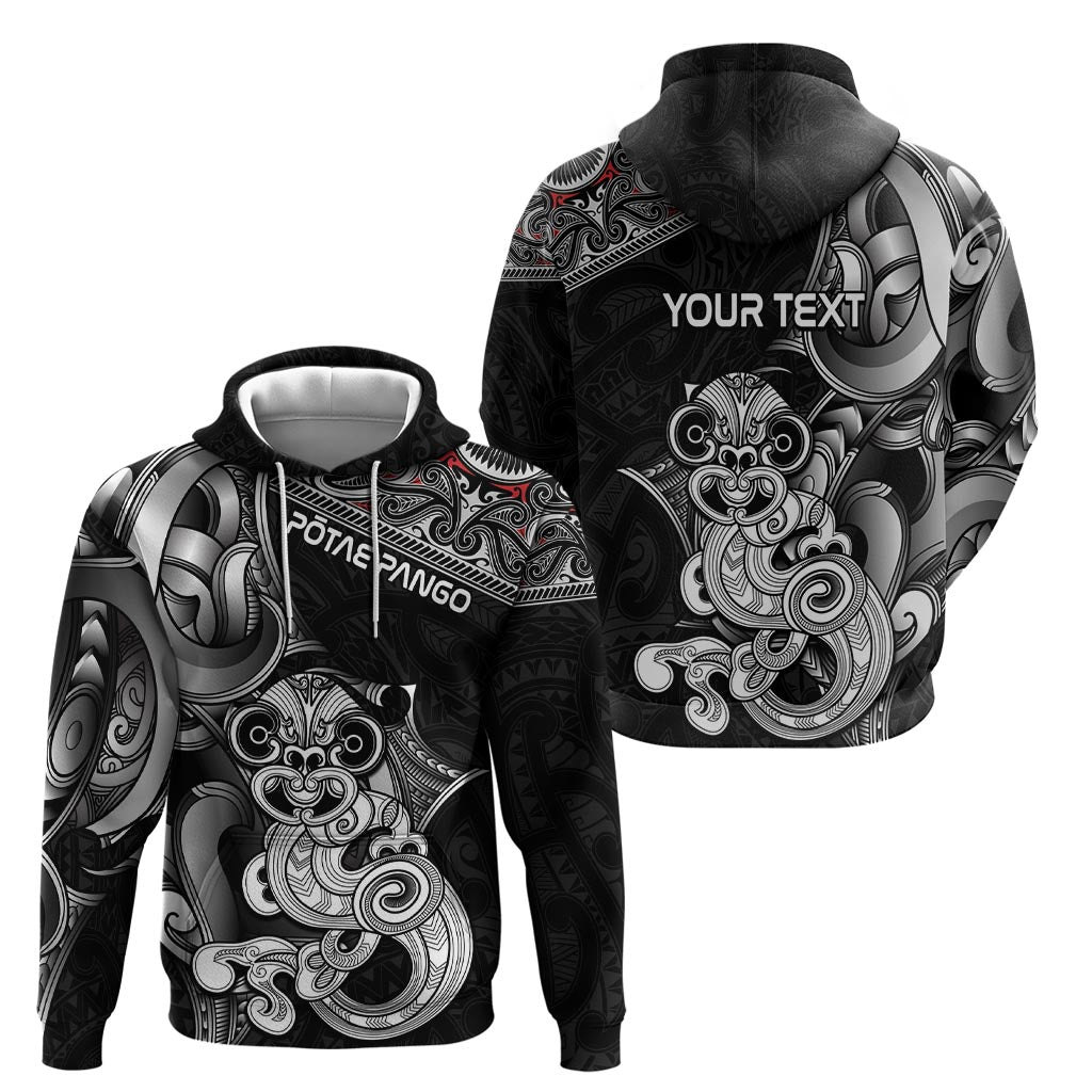 Personalised New Zealand Potae Pango Cricket Zip Hoodie Special Maori Hei Tiki Tribal Tattoo LT9 - Polynesian Pride