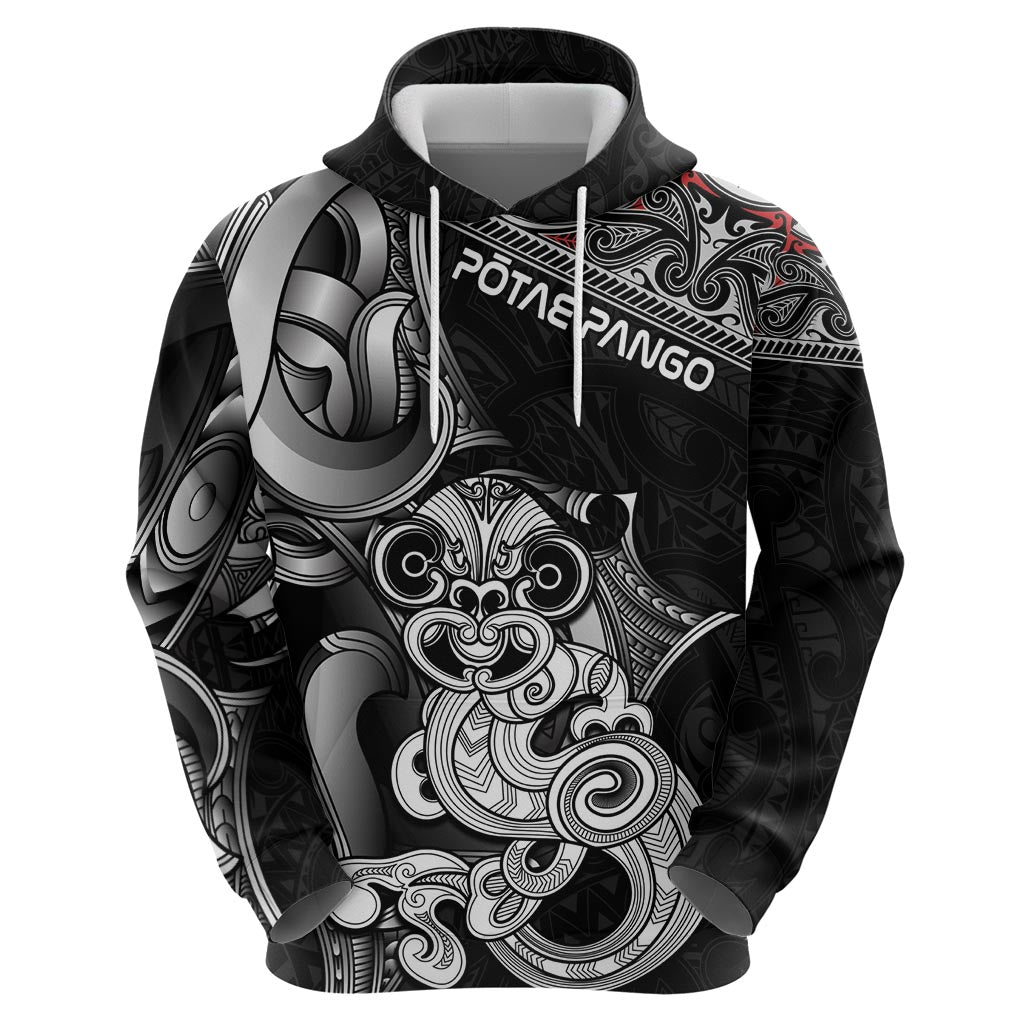 Personalised New Zealand Potae Pango Cricket Zip Hoodie Special Maori Hei Tiki Tribal Tattoo LT9 - Polynesian Pride