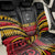 Custom Papua New Guinea Cricket Back Car Seat Cover PNG Emblem Mix Polyneisan Pattern