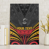 Custom Papua New Guinea Cricket Canvas Wall Art PNG Emblem Mix Polyneisan Pattern