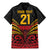 Custom Papua New Guinea Cricket Family Matching Mermaid Dress and Hawaiian Shirt PNG Emblem Mix Polyneisan Pattern