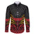 Custom Papua New Guinea Cricket Family Matching Puletasi and Hawaiian Shirt PNG Emblem Mix Polyneisan Pattern