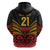 Custom Papua New Guinea Cricket Hoodie PNG Emblem Mix Polyneisan Pattern