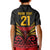 Custom Papua New Guinea Cricket Kid Polo Shirt PNG Emblem Mix Polyneisan Pattern