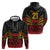 Custom Papua New Guinea Cricket Zip Hoodie PNG Emblem Mix Polyneisan Pattern