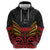 Custom Papua New Guinea Cricket Zip Hoodie PNG Emblem Mix Polyneisan Pattern