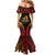 Custom Papua New Guinea Cricket Family Matching Mermaid Dress and Hawaiian Shirt Go Barramundis
