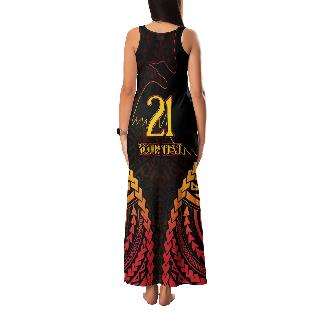 Custom Papua New Guinea Cricket Family Matching Tank Maxi Dress and Hawaiian Shirt Go Barramundis