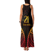 Custom Papua New Guinea Cricket Family Matching Tank Maxi Dress and Hawaiian Shirt Go Barramundis