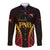Custom Papua New Guinea Cricket Long Sleeve Button Shirt Go Barramundis