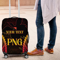 Custom Papua New Guinea Cricket Luggage Cover Go Barramundis LT9 Black - Polynesian Pride