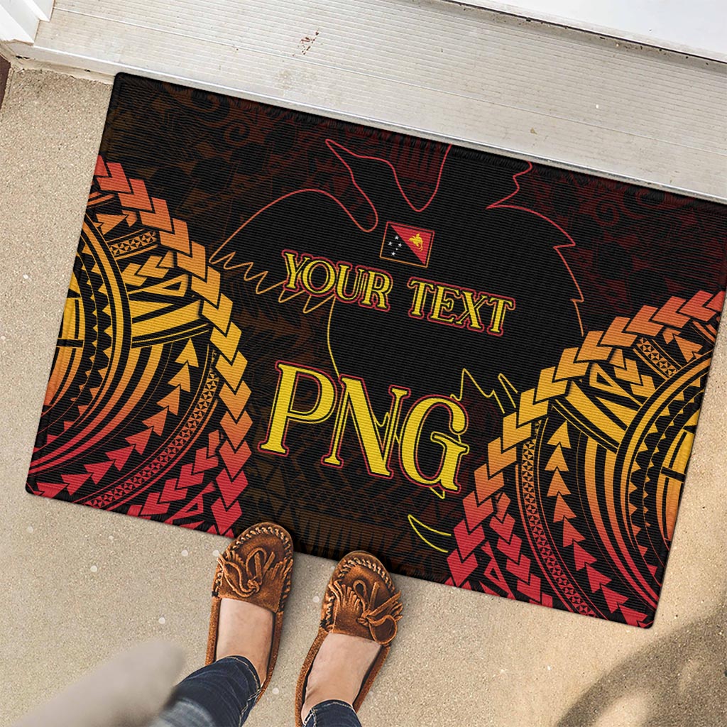 Custom Papua New Guinea Cricket Rubber Doormat Go Barramundis