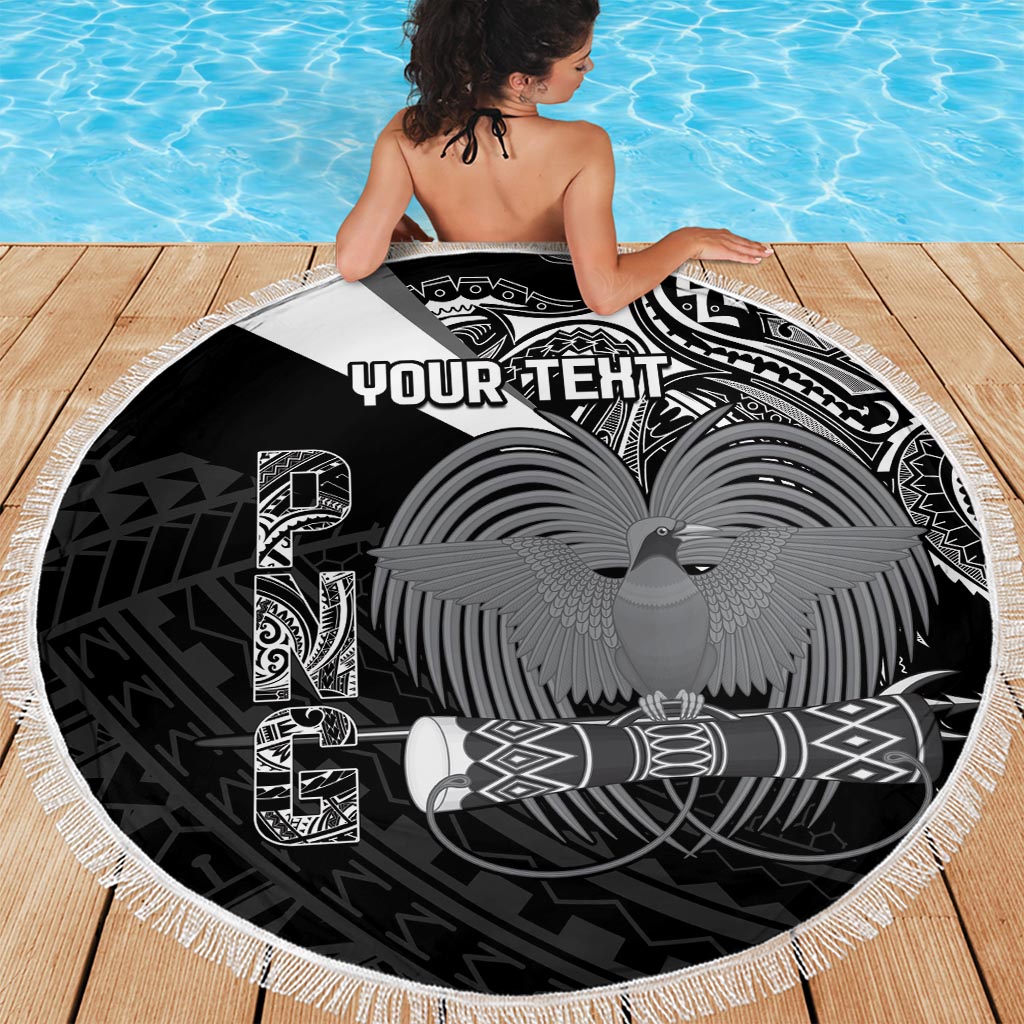 Custom Papua New Guinea Cricket Beach Blanket Tribal Bird of Paradise Tattoo