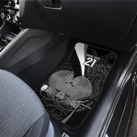 Custom Papua New Guinea Cricket Car Mats Tribal Bird of Paradise Tattoo