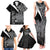 Custom Papua New Guinea Cricket Family Matching Tank Maxi Dress and Hawaiian Shirt Tribal Bird of Paradise Tattoo
