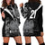 Custom Papua New Guinea Cricket Hoodie Dress Tribal Bird of Paradise Tattoo