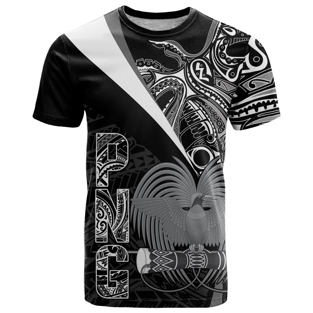 Custom Papua New Guinea Cricket T Shirt Tribal Bird of Paradise Tattoo