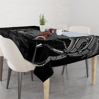 Custom Papua New Guinea Cricket Tablecloth Tribal Bird of Paradise Tattoo