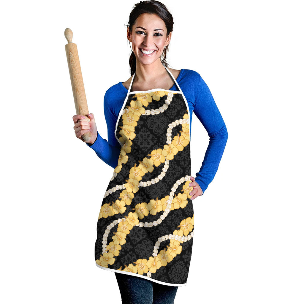 Aloha Melemele Hibiscus Pikake Lei Apron Hawaiian Quilt Pattern LT9 - Polynesian Pride
