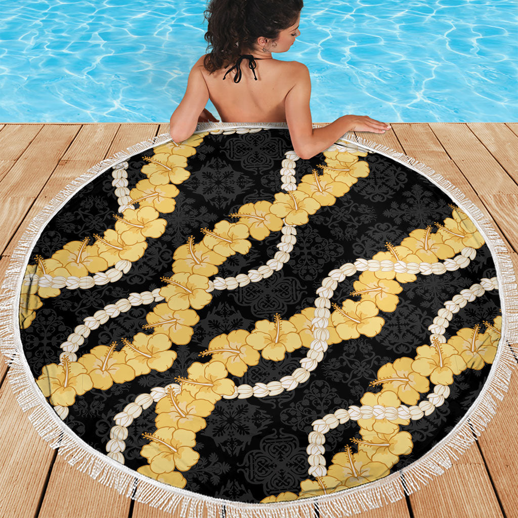 Aloha Melemele Hibiscus Pikake Lei Beach Blanket Hawaiian Quilt Pattern LT9 - Polynesian Pride
