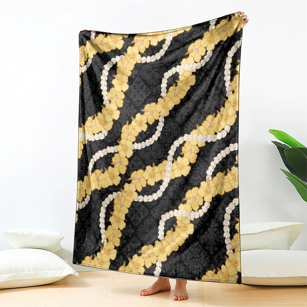 Aloha Melemele Hibiscus Pikake Lei Blanket Hawaiian Quilt Pattern LT9 - Polynesian Pride