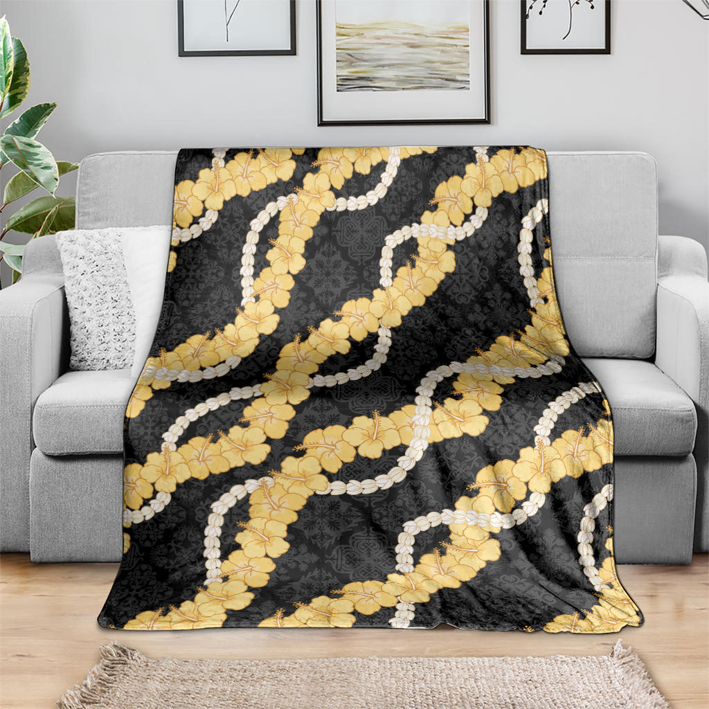 Aloha Melemele Hibiscus Pikake Lei Blanket Hawaiian Quilt Pattern LT9 - Polynesian Pride