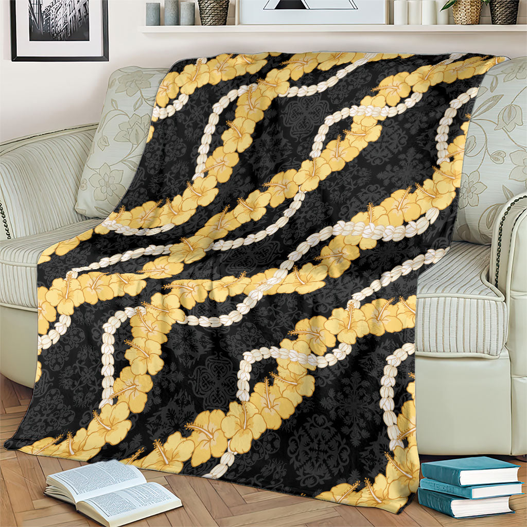 Aloha Melemele Hibiscus Pikake Lei Blanket Hawaiian Quilt Pattern LT9 - Polynesian Pride