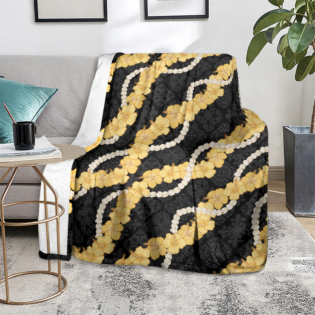 Aloha Melemele Hibiscus Pikake Lei Blanket Hawaiian Quilt Pattern LT9 - Polynesian Pride