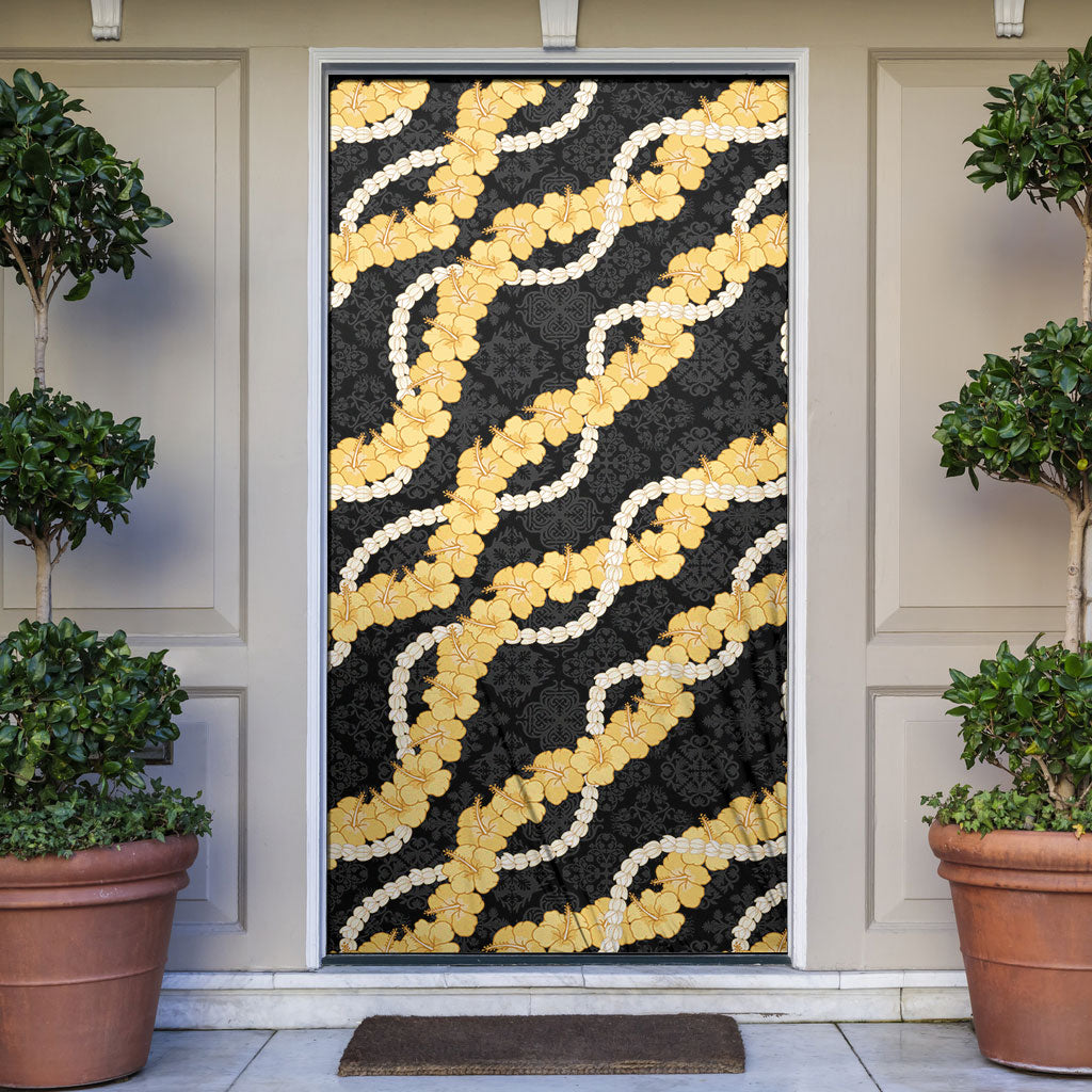 Aloha Melemele Hibiscus Pikake Lei Door Cover Hawaiian Quilt Pattern