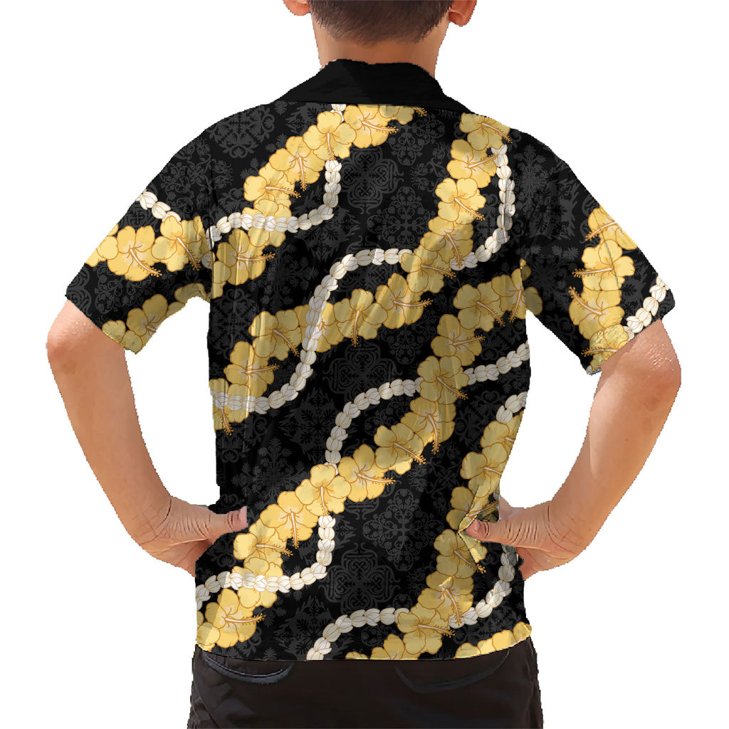 Aloha Melemele Hibiscus Pikake Lei Family Matching Short Sleeve Bodycon Dress and Hawaiian Shirt Hawaiian Quilt Pattern LT9 - Polynesian Pride