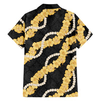 Aloha Melemele Hibiscus Pikake Lei Family Matching Tank Maxi Dress and Hawaiian Shirt Hawaiian Quilt Pattern LT9 - Polynesian Pride