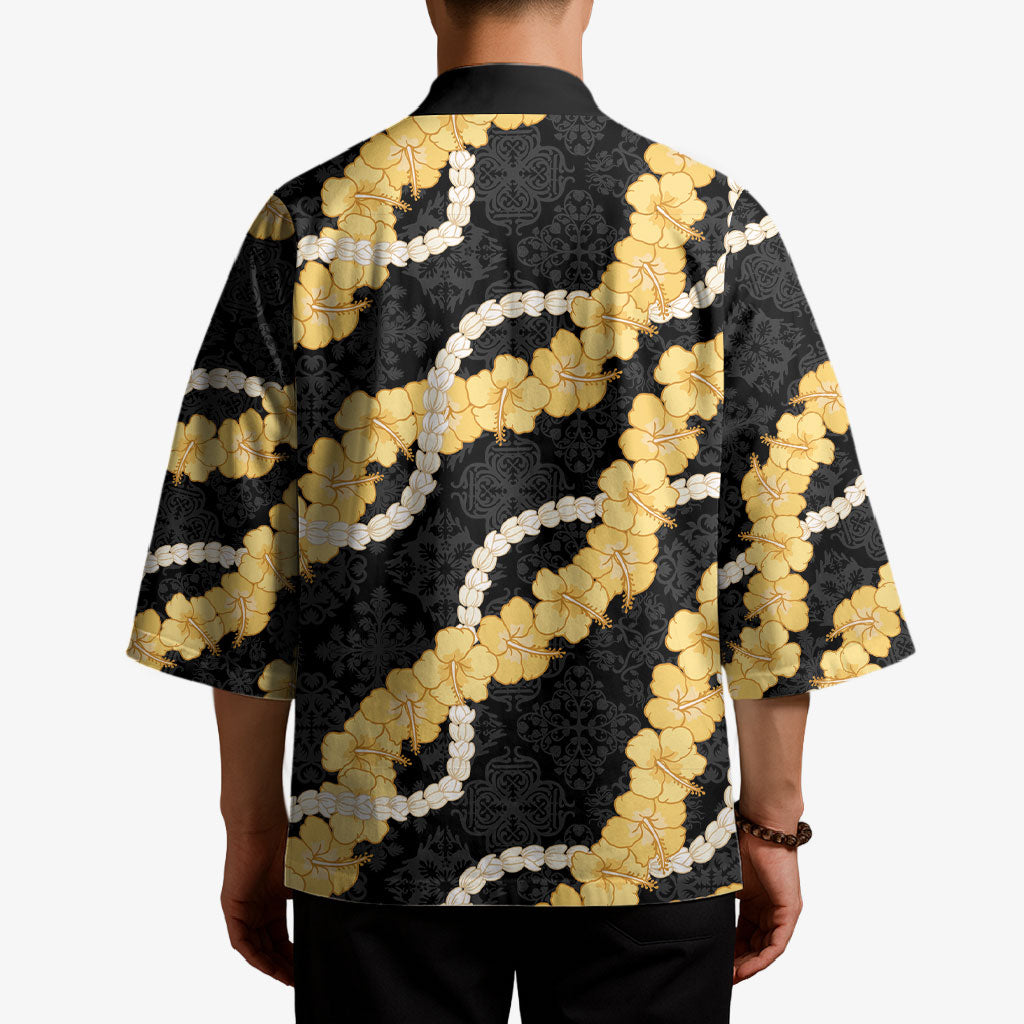 Aloha Melemele Hibiscus Pikake Lei Kimono Hawaiian Quilt Pattern LT9 - Polynesian Pride