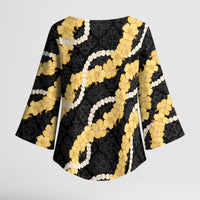 Aloha Melemele Hibiscus Pikake Lei Kimono Sleeve Blouse Hawaiian Quilt Pattern LT9 - Polynesian Pride