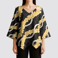 Aloha Melemele Hibiscus Pikake Lei Kimono Sleeve Blouse Hawaiian Quilt Pattern LT9 - Polynesian Pride