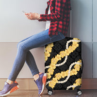 Aloha Melemele Hibiscus Pikake Lei Luggage Cover Hawaiian Quilt Pattern LT9 - Polynesian Pride