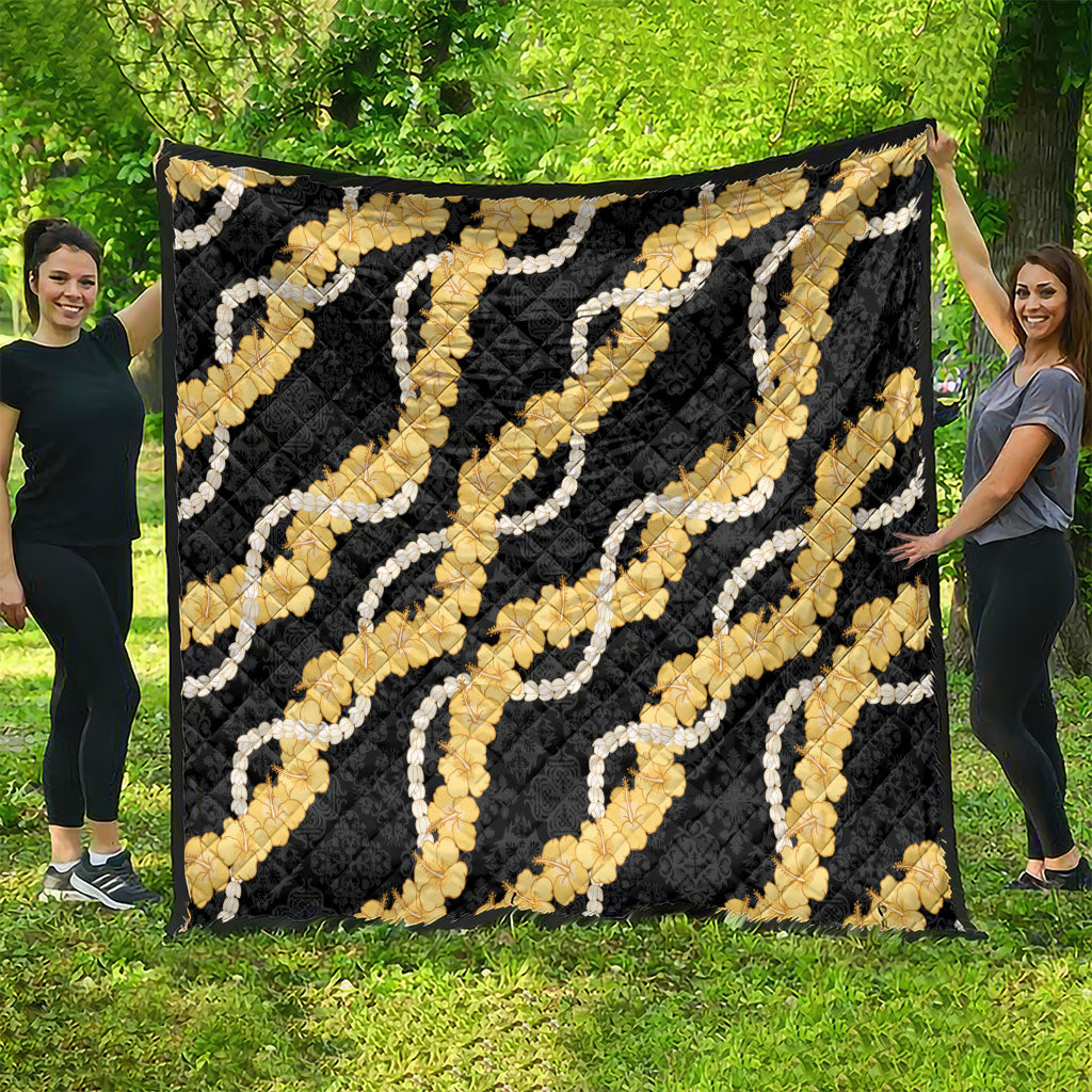 Aloha Melemele Hibiscus Pikake Lei Quilt Hawaiian Quilt Pattern LT9 - Polynesian Pride