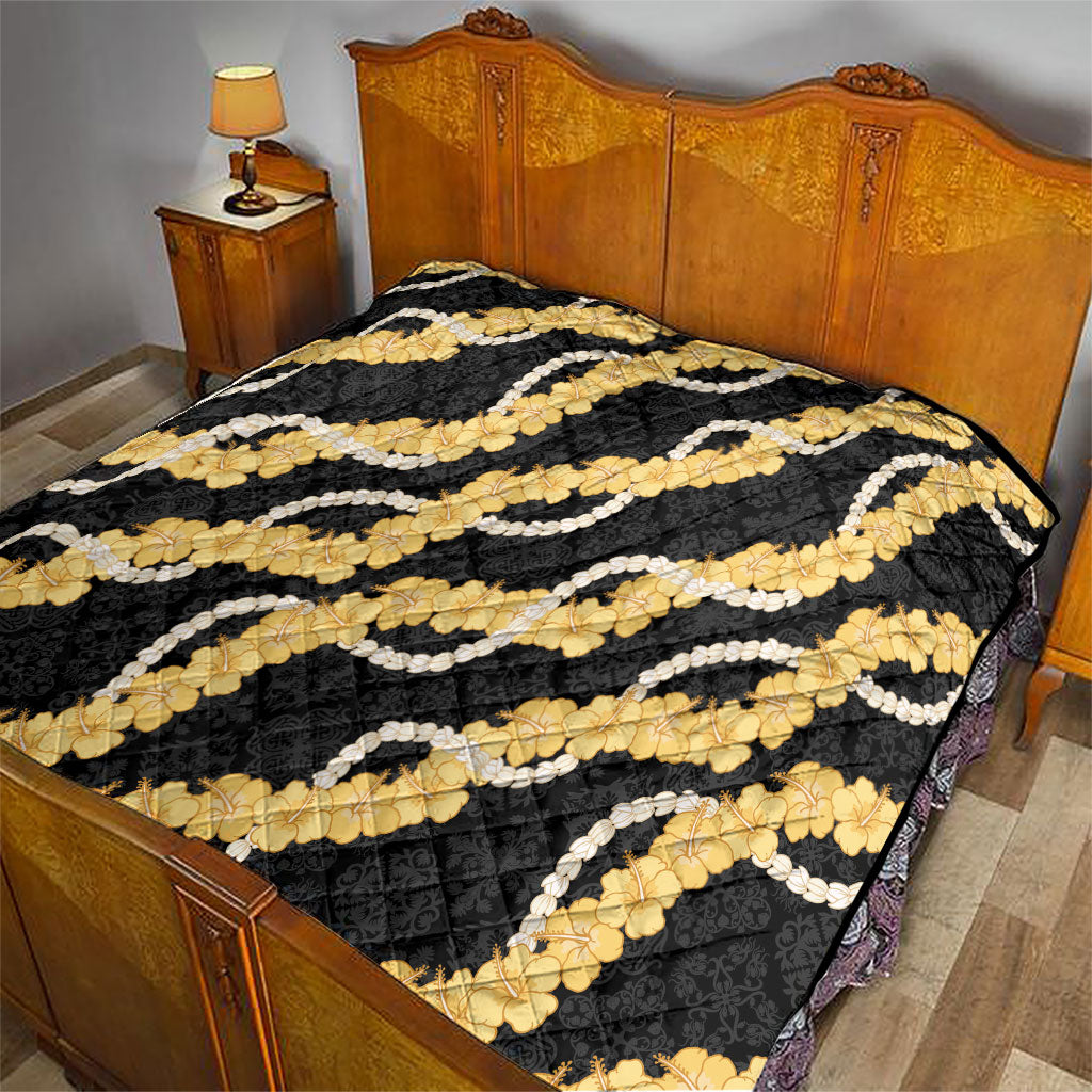 Aloha Melemele Hibiscus Pikake Lei Quilt Hawaiian Quilt Pattern LT9 - Polynesian Pride