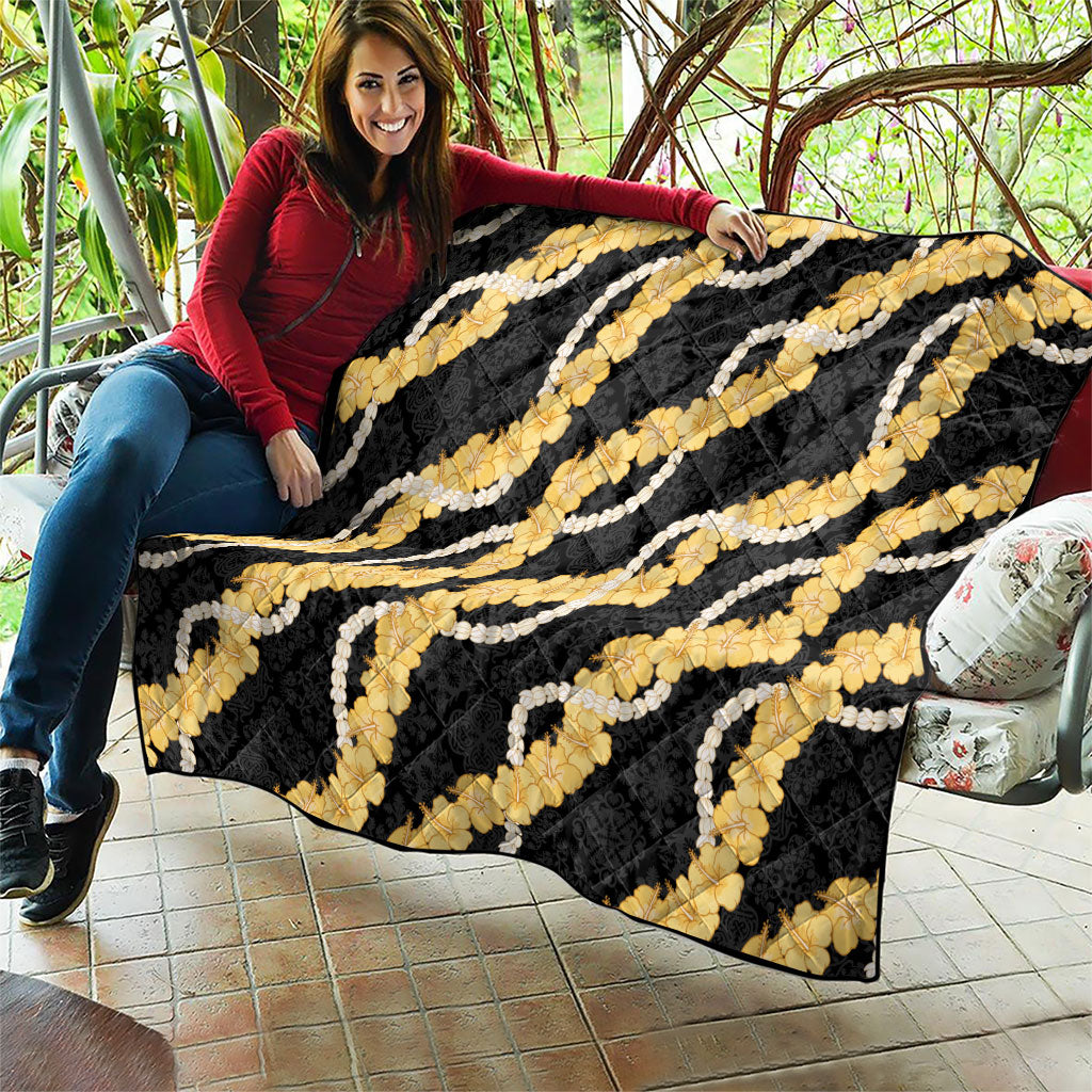 Aloha Melemele Hibiscus Pikake Lei Quilt Hawaiian Quilt Pattern LT9 - Polynesian Pride