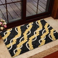 Aloha Melemele Hibiscus Pikake Lei Rubber Doormat Hawaiian Quilt Pattern