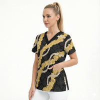 Aloha Melemele Hibiscus Pikake Lei Scrub Top Hawaiian Quilt Pattern LT9 - Polynesian Pride