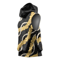 Aloha Melemele Hibiscus Pikake Lei Sleeveless Hoodie Hawaiian Quilt Pattern