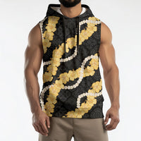 Aloha Melemele Hibiscus Pikake Lei Sleeveless Hoodie Hawaiian Quilt Pattern