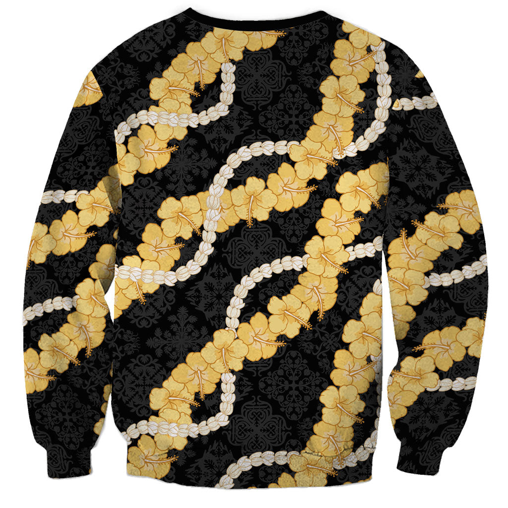 Aloha Melemele Hibiscus Pikake Lei Sweatshirt Hawaiian Quilt Pattern LT9 - Polynesian Pride