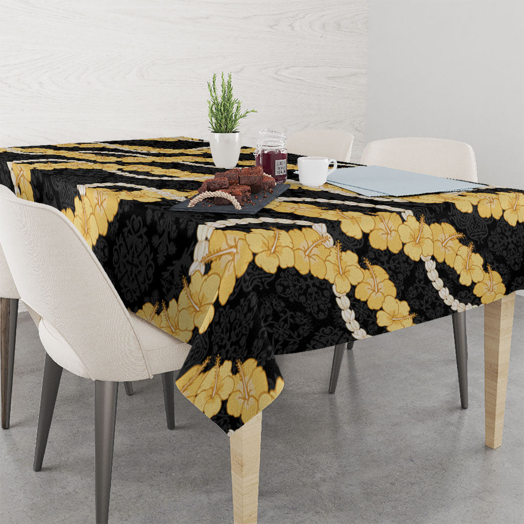 Aloha Melemele Hibiscus Pikake Lei Tablecloth Hawaiian Quilt Pattern LT9 - Polynesian Pride