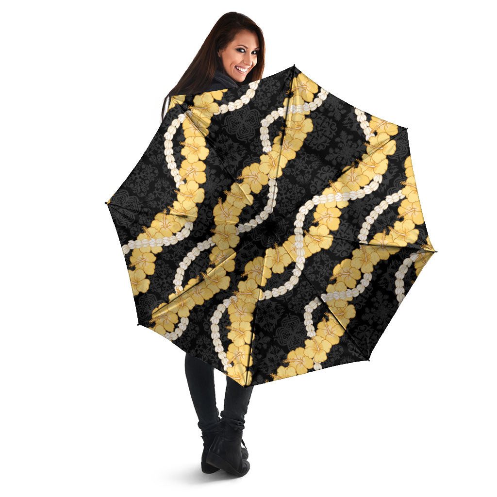 Aloha Melemele Hibiscus Pikake Lei Umbrella Hawaiian Quilt Pattern LT9 - Polynesian Pride