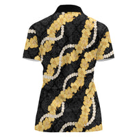 Aloha Melemele Hibiscus Pikake Lei Women Polo Shirt Hawaiian Quilt Pattern LT9 - Polynesian Pride