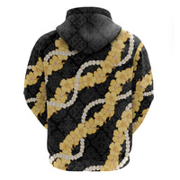 Aloha Melemele Hibiscus Pikake Lei Zip Hoodie Hawaiian Quilt Pattern LT9 - Polynesian Pride