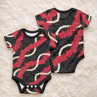 Aloha Ula'ula Hibiscus Pikake Lei Baby Onesie Hawaiian Quilt Pattern LT9 - Polynesian Pride