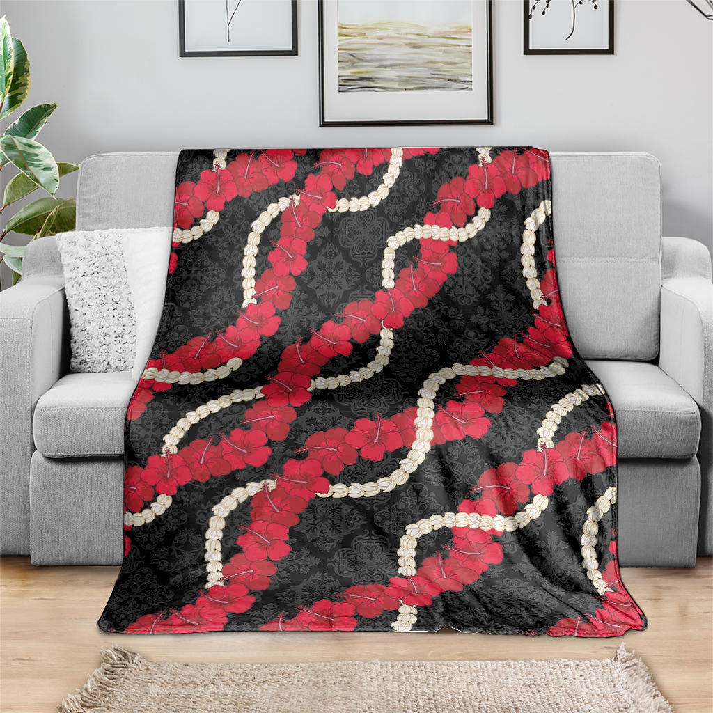 Aloha Ula'ula Hibiscus Pikake Lei Blanket Hawaiian Quilt Pattern LT9 - Polynesian Pride